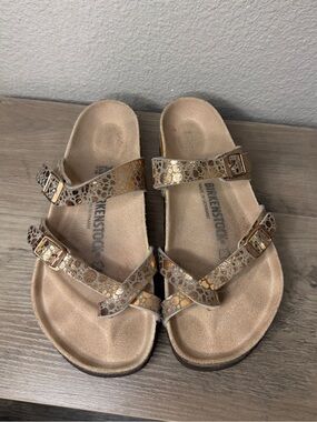 Birkenstock Mayari Metallic Stones Copper Sandals Size 38